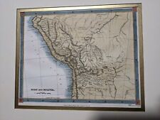 Antique Map Of South America (Peru and Bolivia) By Alex Findray from 1836
