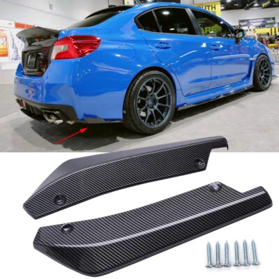 Difusor divisor de parachoques trasero Canards fibra de carbono brillante EE. UU. para Subaru WRX STI Foto 1 de 4