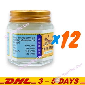 Pack 12 : 30g White Tiger Balm Ointment Body Herbal Aroma Relaxing Massage Balm - Picture 1 of 7