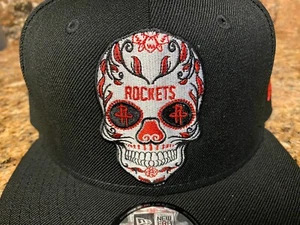 Houston Rockets Dia Los Muertos Sugar Skull Baseball Hat Snapback Cap Harden - Picture 1 of 2