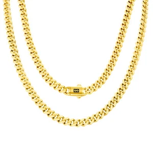 10k Yellow Gold Royal Monaco Miami Cuban Link 6mm Chain Mens Curb Necklace 26" - Picture 1 of 11