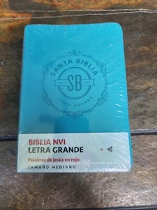 Santa Biblia / Holy Bible : Reina Valera 1960, Aqua, Símil Piel, Referencia  - Picture 1 of 3