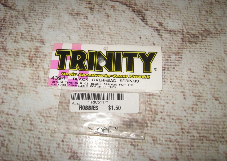 NEW TRINITY BLACK SPRING SET FOR MOTOR PARADOX CHAMELEON RC 4394 - Image 1 of 1