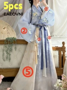 Blue Hanfu Dress Ancient Chinese Traditional Cosplay Costume Hanfu Plus Size - Picture 1 of 25
