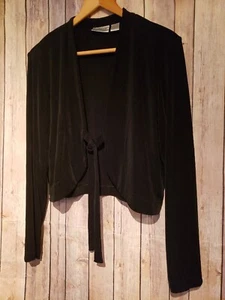 Chicos Travelers donna taglia 1 US 8 nero cravatta spalle scoperte  - Foto 1 di 4