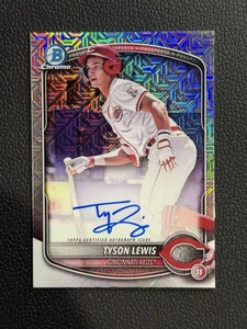 2025 Bowman Tyson Lewis Chrome Prospect Auto Mega Box Refractor #BMA-TLE Reds - Picture 1 of 2