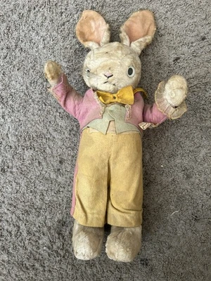 Vintage 1948-1955 Peter BunniGund Felt Rabbit - Gund Creation w/ Tag - FREESHIP - Image 1 of 4