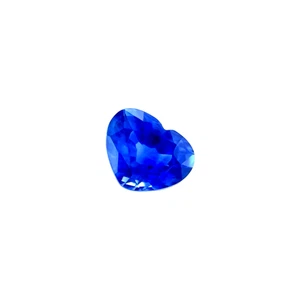 0.81ct VIVID Cornflower Blue NATURAL Sapphire HEART Cut Loose Gemstone 6x4.8mm - Picture 1 of 3