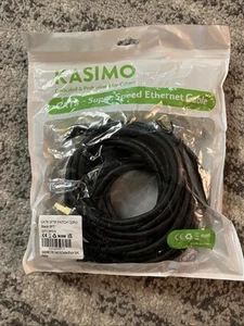 Kasimo CAT8 SFPT Patch Cord Black 6Ft - 5 Pack - Brand New And Sealed - Picture 1 of 6