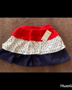 New Girls Gymboree Red, White & Blue Ruffle Skirt Size 5T - Picture 1 of 7