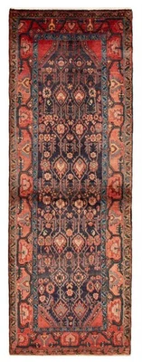3'3" x 9'8" Vintage Hand-knotted Runner Rug Traditional Oriental Wool Carpet - Image 1 of 4