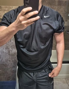 Nike Football Practice Mesh Jersey NWT Mens Large Black - Picture 1 of 4