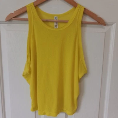 Camiseta sin mangas corta PEOPLE Movement para mujer amarilla de poliéster informal gimnasio yoga correr XS Foto 1 de 4