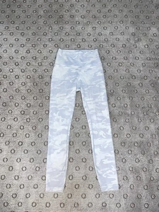 Lululemon Hi- Rise Full Length Camo Light Gray Leggings Size Medium - Picture 1 of 11