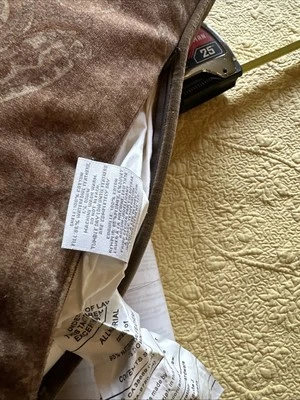 Restoration Hardware RH Velvet Medallion  20 X 12 Pillow Sham With Insert Mocha - Image 1 of 4