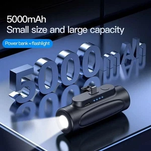 Mini cargador portátil de 5000 mAh banco de energía compacto paquete de baterías para iPhone Android - Imagen 1 de 26