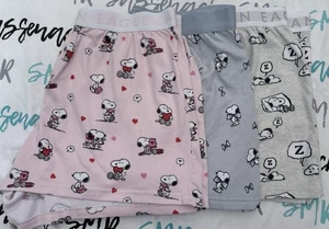 Womens Aerie American Eagle "Snoopy" 3 pairs PJ lounge shorts Size L Large VGUC - Picture 1 of 10