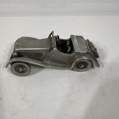 Danbury Mint Pewter - approx 1/60 scale - 1936 Jaguar SS/100 - Image 1 of 4
