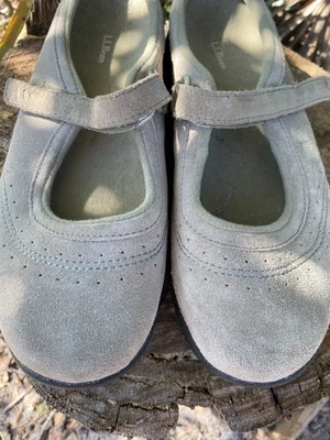 L.L. Zapato Bean Mujer Talla 9 Tostado Gamuza Forrado Mary Jane Correa Ajustable Comodidad Foto 1 de 4