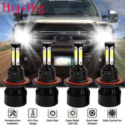 For Ford F250 F350 2017 2018 2019 2020 - 4X LED High Low Beam Headlight Bulb A+ - Image 1 of 4