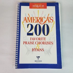 America's 200 Favorite Praise Choruses and Hymns Spiral Christian Songbook 1995 - Picture 1 of 11