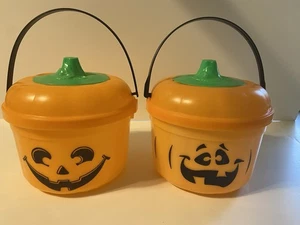 2 Cubos Cubo Caramelo Calabaza Halloween Happy Meal McDonald’s De Colección Años 90 con Tapas - Imagen 1 de 5