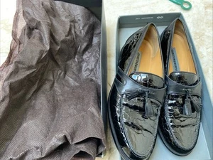 NEW Men's Johnston & Murphy Nixon Crocpr Slip-On Black Sz 9M STUNNING SHOES!! - Picture 1 of 9