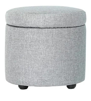 Storage Ottoman,Round Ottoman Foot Rest Vanity Stool Small Ottoman Stool, Ottoma - Image 1 of 3