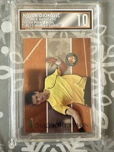 2008 Ace Authentic Matchpoint French Open Novak Djokovic Black Foil ECG 10 Gem - Picture 1 of 3