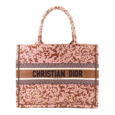Christian Dior CD Book Tote Bag Canvas Pink - Image 1 of 4