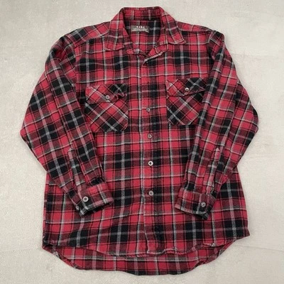 Moose Creek Shirt Mens Medium Plaid Heavy Flannel Hiking Workwear Red - Image 1 of 4