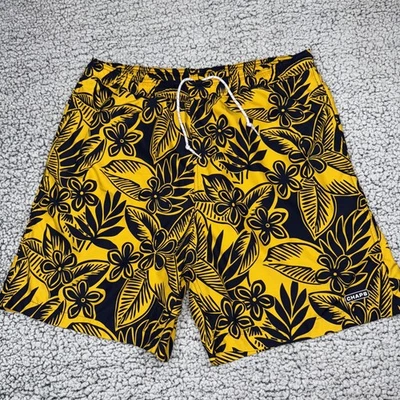 Vintage 90s Chaps Ralph Lauren Swim Trunks Sz Large Floral Hawaiian Surf - Image 1 of 4