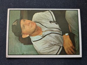 1953 Bowman Color Baseball Card # 31 Jimmie Dykes - Philadelphia Athletics VGEX