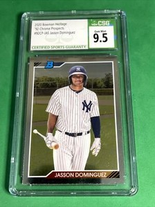 Jasson Dominguez 2020 Bowman Heritage Chrome Prospect #92CP-JAS Gem Mint CSG 9.5