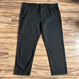 Rustler Jeans Mens 48x32 Black Relaxed Fit Straight Leg Dark Wash Cotton Denim - Picture 1 of 14
