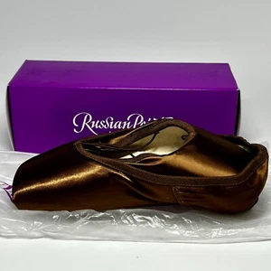 Russian Pointe Rubin Rd 44 W4 V2 FS pointe shoes ballet NEW In Box Almond - Picture 1 of 3