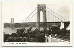 Postal George Washington Bridge Ciudad de Nueva York Foto Real 1946 RPPC NY - Imagen 1 de 2