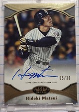 Hideki Matsui Auto 05/30 2020 Topps Tier One On Card