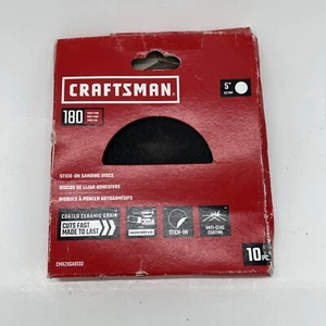 Self Adhesive 180 Grit Sand Disc 5" Stick On Sandpaper Craftsman 10 pcs pack - Picture 1 of 2