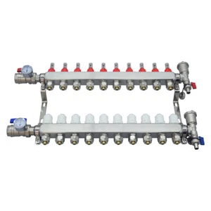 10 Zweig PEX Fußbodenheizung Krümmer Set für 1/2 Zoll PEX - Bild 1 von 20