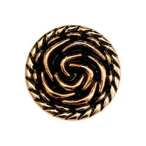5pcs Vintage Round Metal Button with Swirl Pattern, Embossed Design 18/23mm - Picture 1 of 7