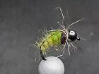 6 TUNGSTEN HEAD YELLOW AND GREEN NYMPHS FOR FLY FISHING -TUNG-443