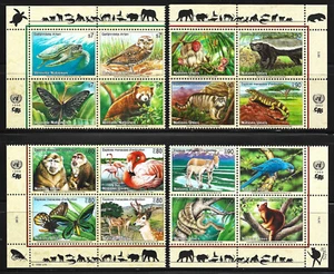 UN Wild Animal Postage Stamps MNH United Nations Endangered Wildlife Birds Lot - Picture 1 of 5
