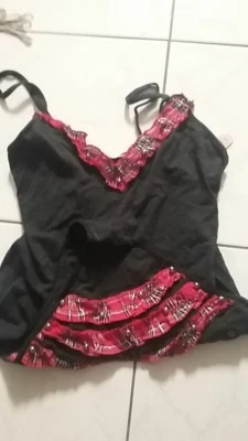 NUEVO CON ETIQUETAS Damas Cami Body Victoria's Secret Talla Pequeña, Mediana Vacaciones Navidad Campana Foto 1 de 4