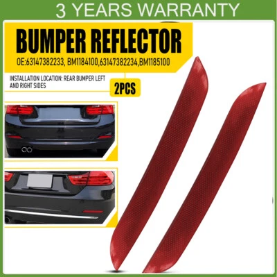 Par de parachoques reflector trasero para BMW 328i 328d 320i xDrive 2012 13-2015 14-15 428i Foto 1 de 4