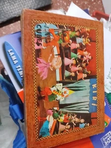 Gioco Dei Cubi Puzzle In Legno Con Scatola In Legno Vintage Antico 24 Cubi - Foto 1 di 2