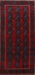5x10 Vintage Hand-Knotted Balouch Oriental Area Rug Geometric Tribal Wool Carpet - Picture 1 of 12