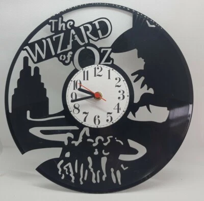 Wizard of Oz clock unique gift upcycled vinyl - Image 1 of 2