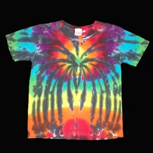 Organic Tie Dye Child T-Shirt 3T / 4T Toddler Rainbow Spider Hippie Kid Tye Dyed - Picture 1 of 1