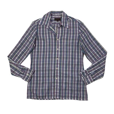 Camisa De Colección Yves Saint Lauren Para Hombre M Mediana A Cuadros Abotonada Manga Larga Foto 1 de 4